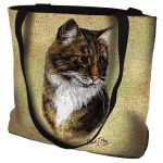 Brown Tabby Cat Tote Bag